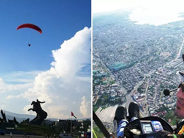 Parapente en Santiago de Cuba. Foto: El Chago/Facebook
