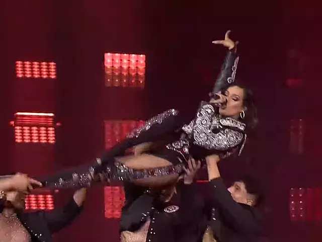 Chanel Terrero interpretando SloMo en Eurovisión. Foto: Captura de pantalla