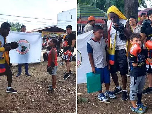 Cubano enseña boxeo a migrantes en México.