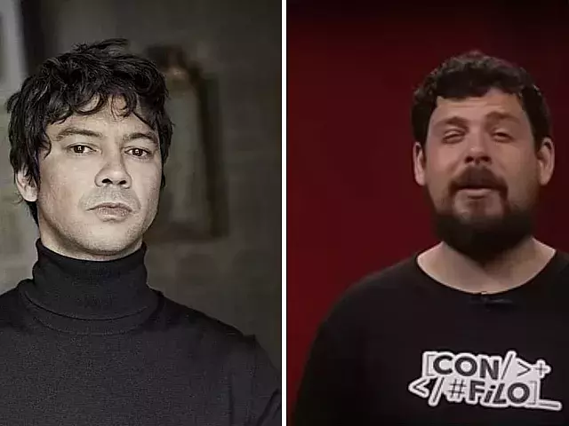 Yunior García y Michel Torres, presentador de Con Filo