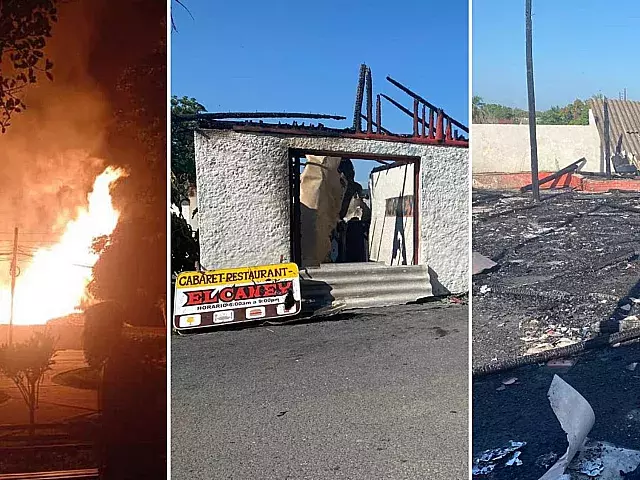 Incendio arrasa con cabaret en Pinar del Río