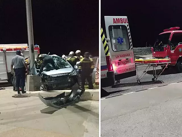 Reportan accidente en malecón de La Habana
