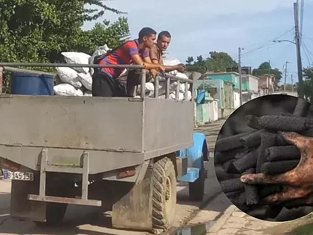 Un saco de carbón a 300 pesos en Santiago de Cuba