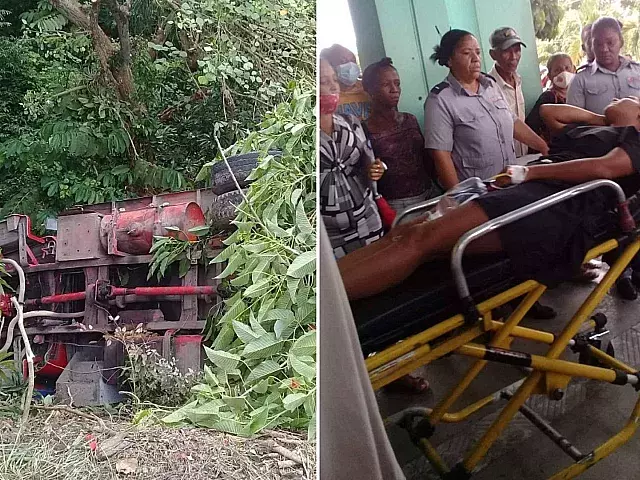 Camión se vuelca y deja personas 37 heridas en Santiago de Cuba