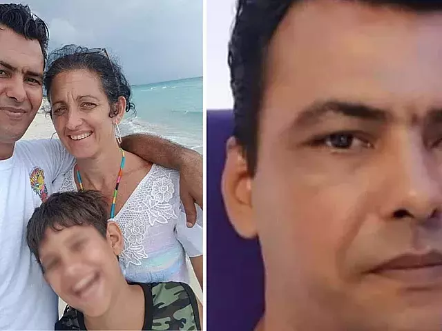 Preso político Samuel Pupo y su familia. Fotomontaje: ADN Cuba