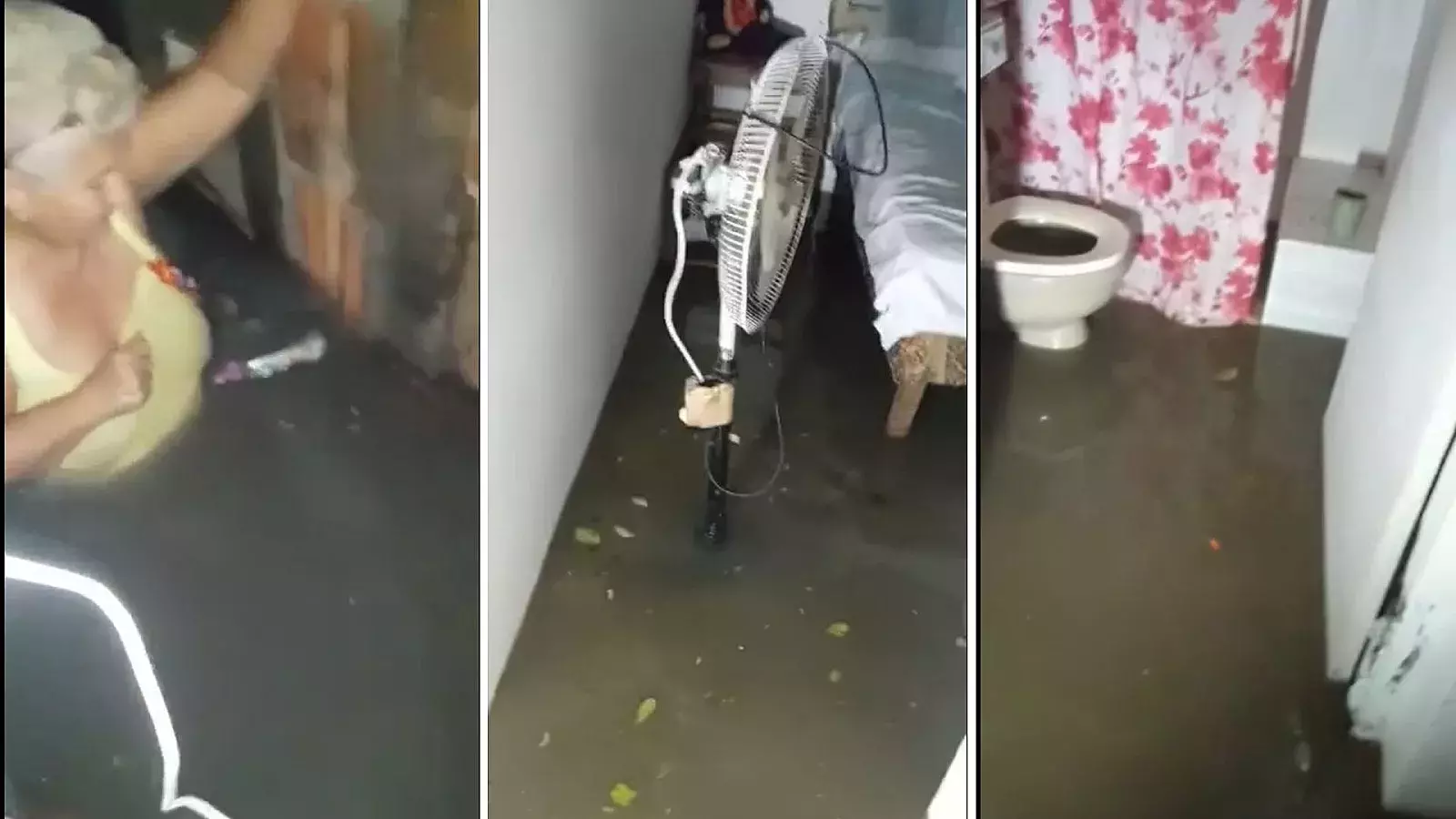 Pino Martínez publicó en redes sociales imágenes de otros vecinos igualmente con las casas inundadas.