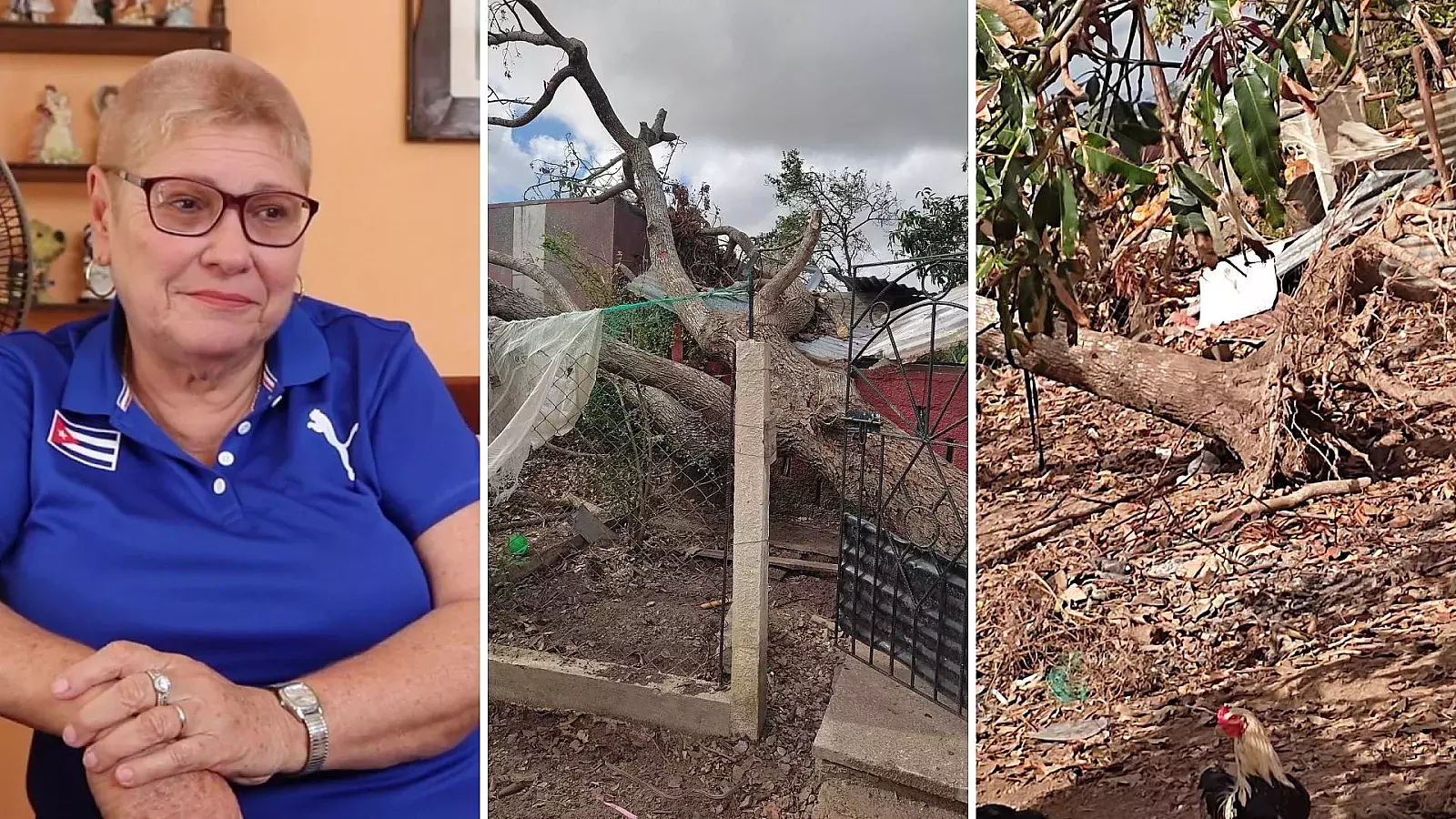 Julita Osendi visita casa de su familia en Pinar del Río tras paso de huracán Ian