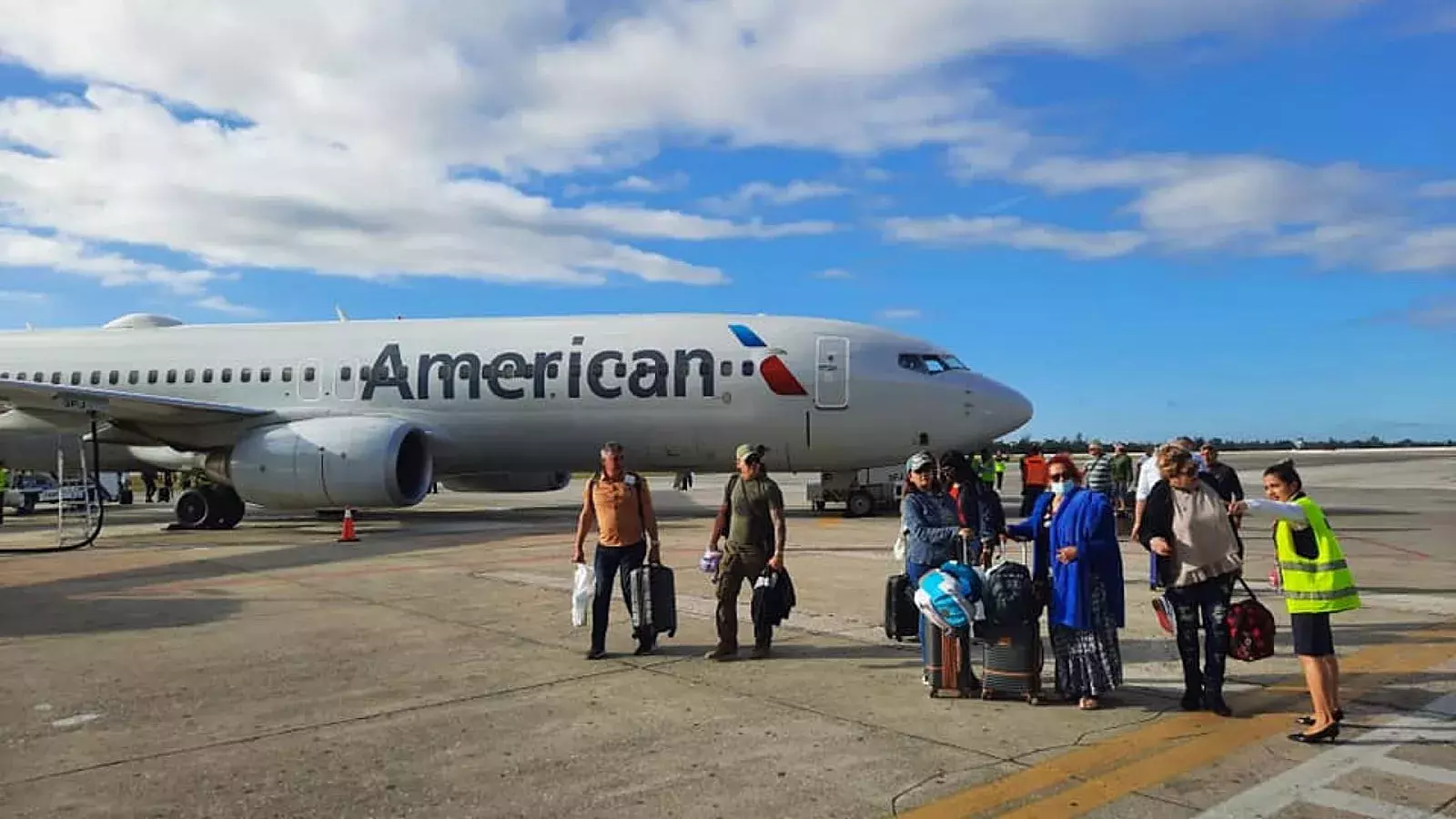 American Airlines en aeropuerto de Santa Clara