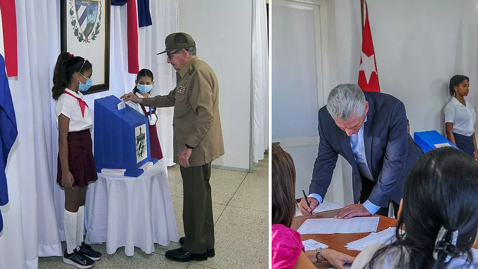 Castro y Canel votan en elecciones municipales de Cuba