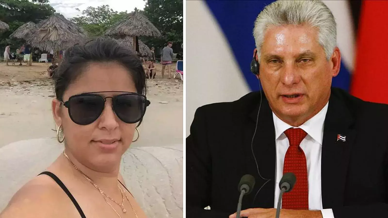 Yeniset Rojas, madre desaparecida, y presidente de Cuba