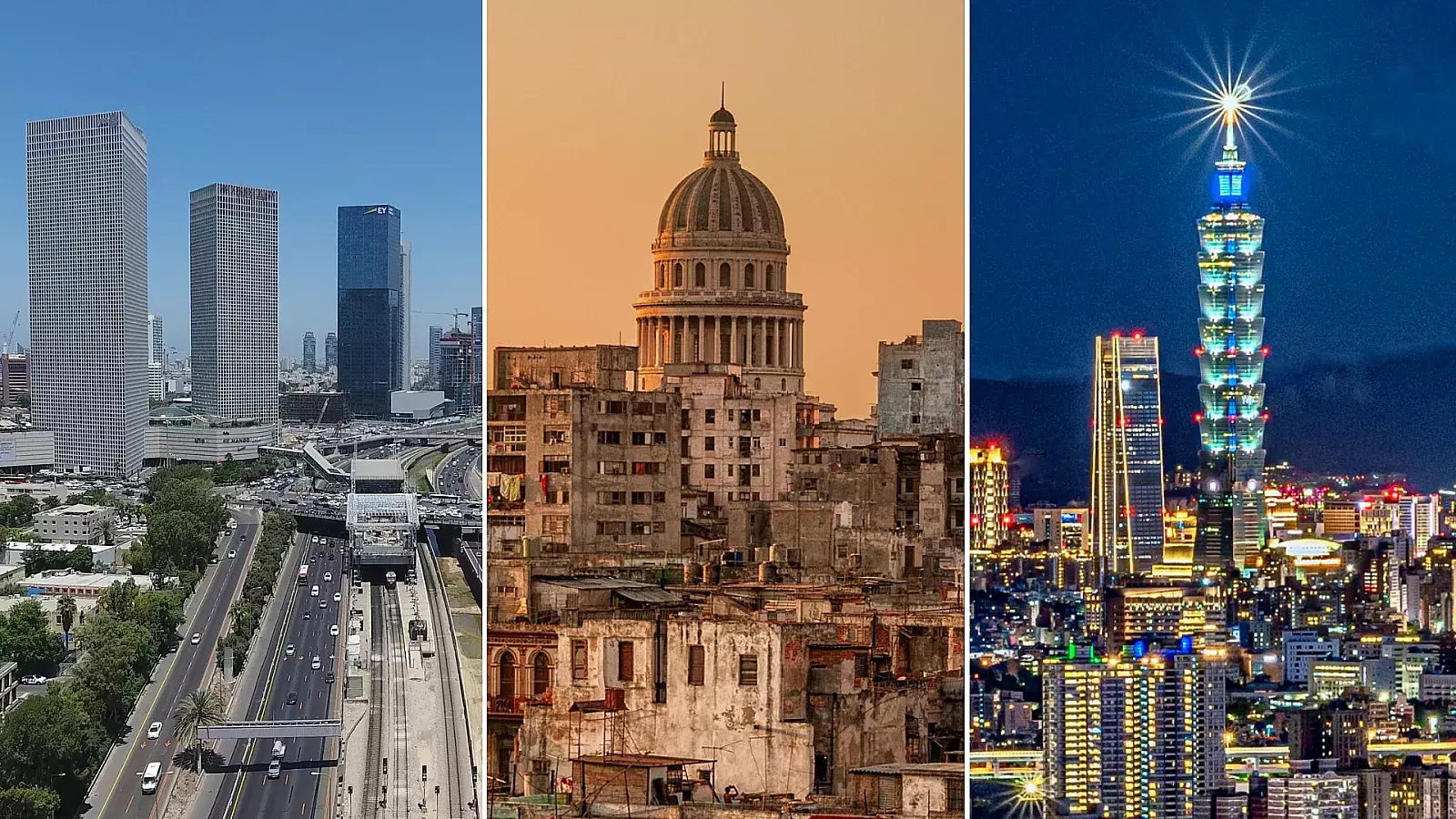 Tel Aviv, La Habana y Taipei