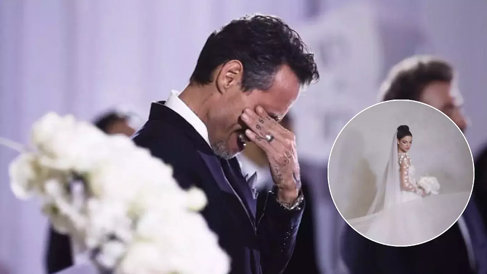 ¡Marc Anthony rompió en llanto cuando vio a Nadia vestida de novia! Ella compartió el video