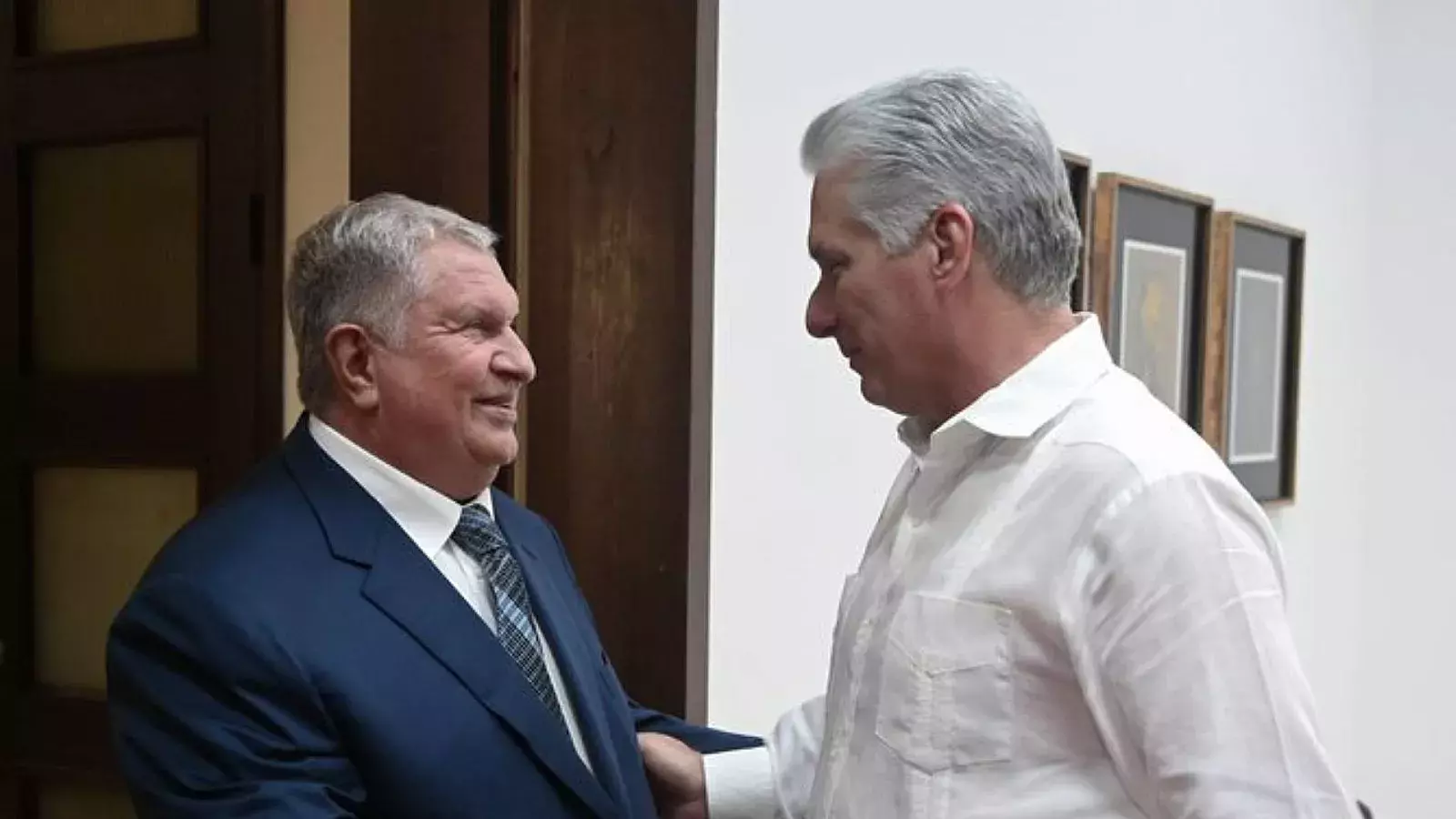 Díaz-Canel y Sechin se encontraron en noviembre de 2022 en Moscú