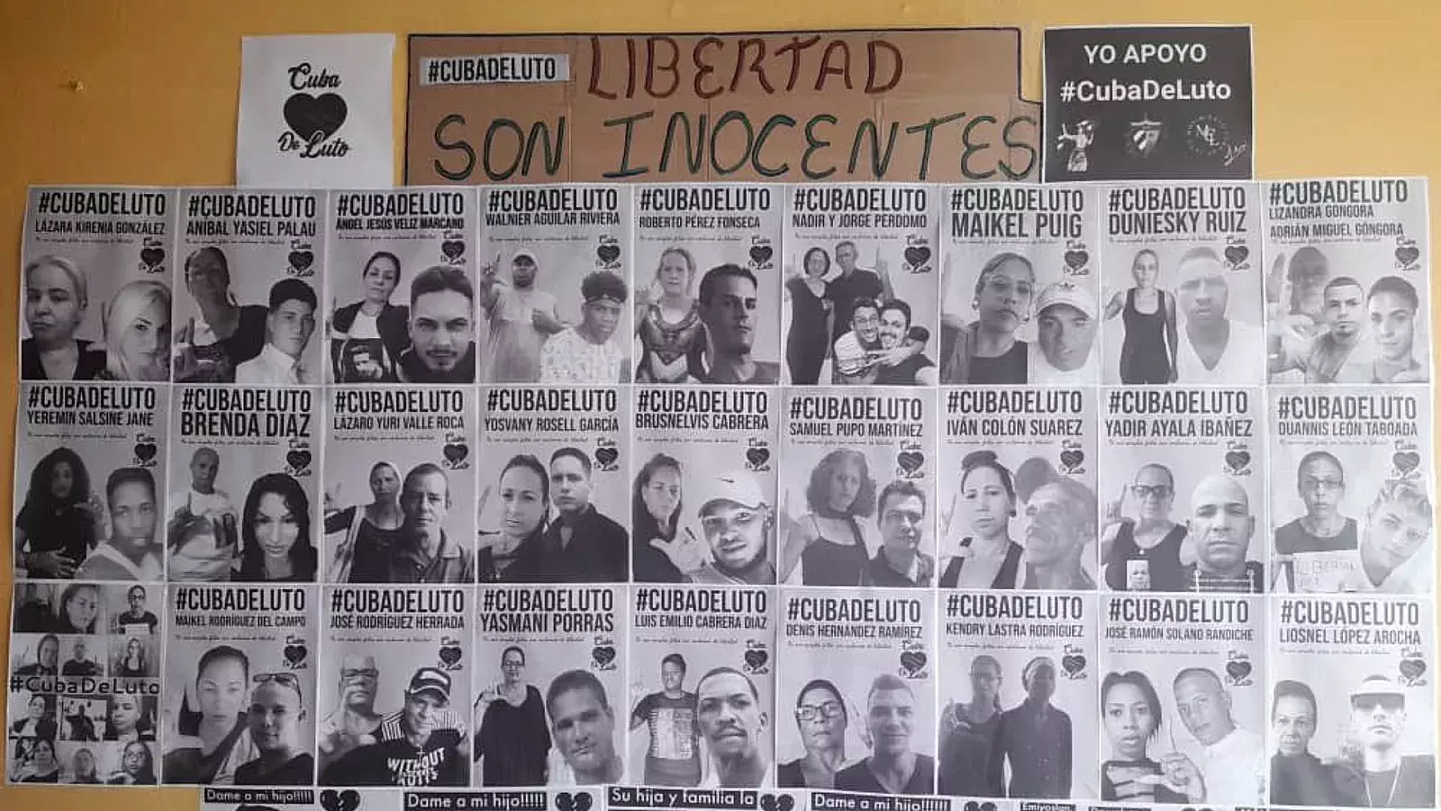 Cartel por los presos políticos