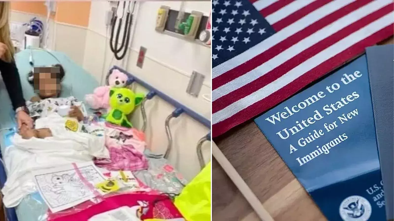 La niña retenida por Inmigración fue liberada y se encuentra en hospital.
