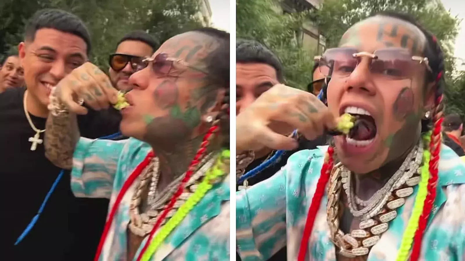 Tekashi 6ix9ine se come una tarántula y el video explota las redes