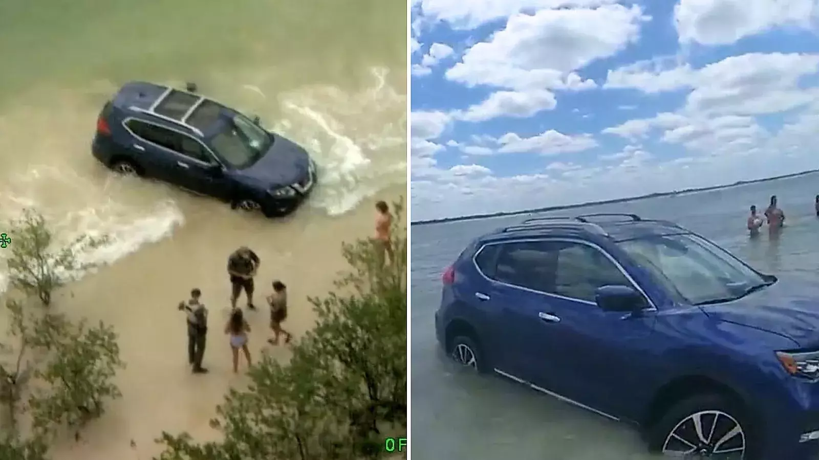 VIDEO: Conductora presuntamente ebria casi atropella a bañistas en playa de Florida