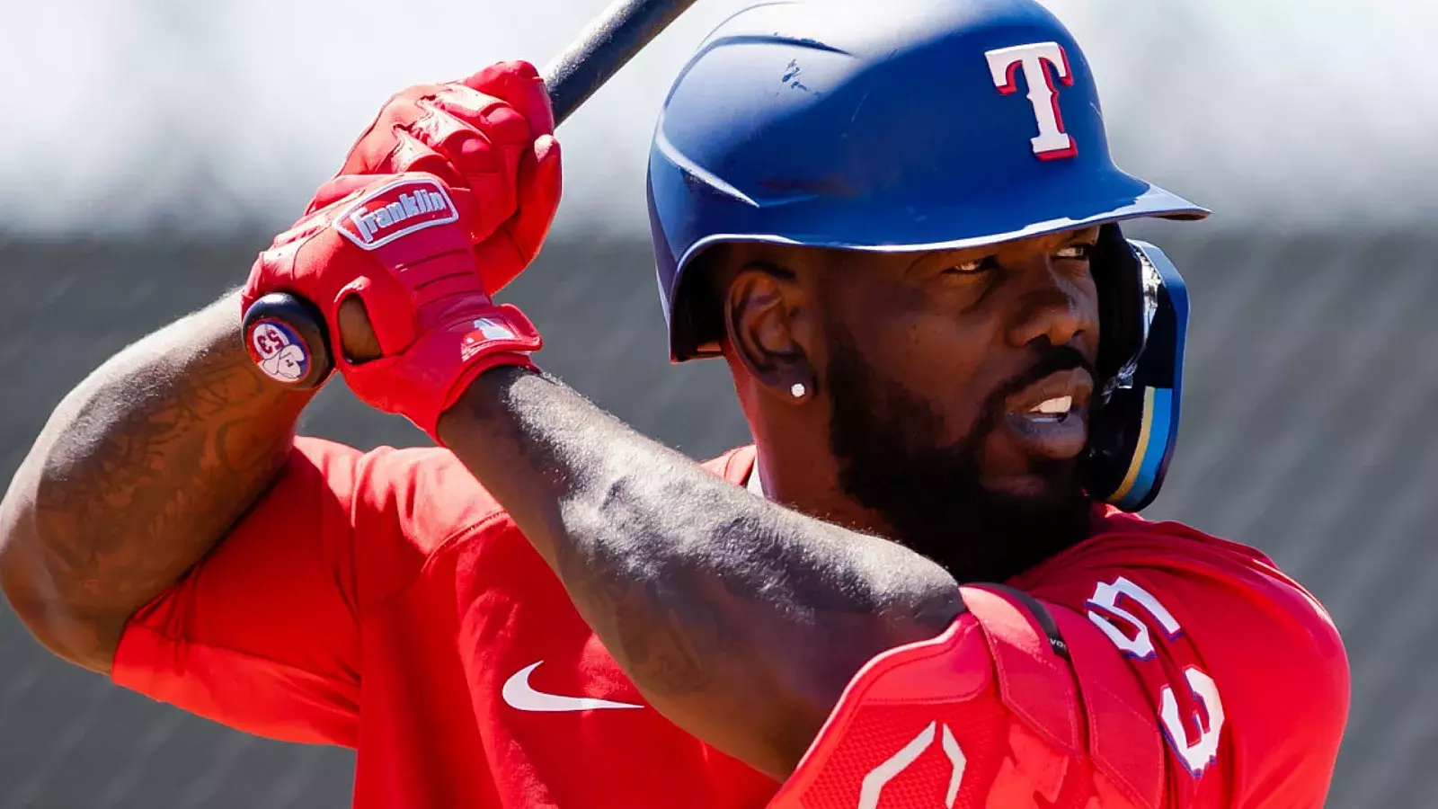 Adolis García, pelotero cubano de los Rangers de Texas