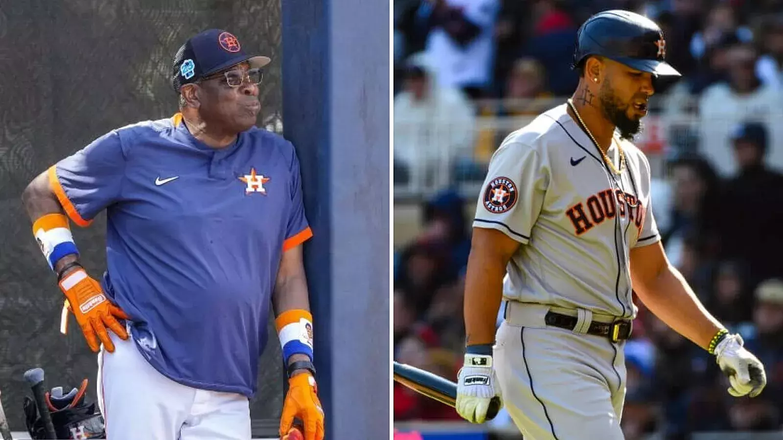 Baker y Abreu con los Astros de Houston