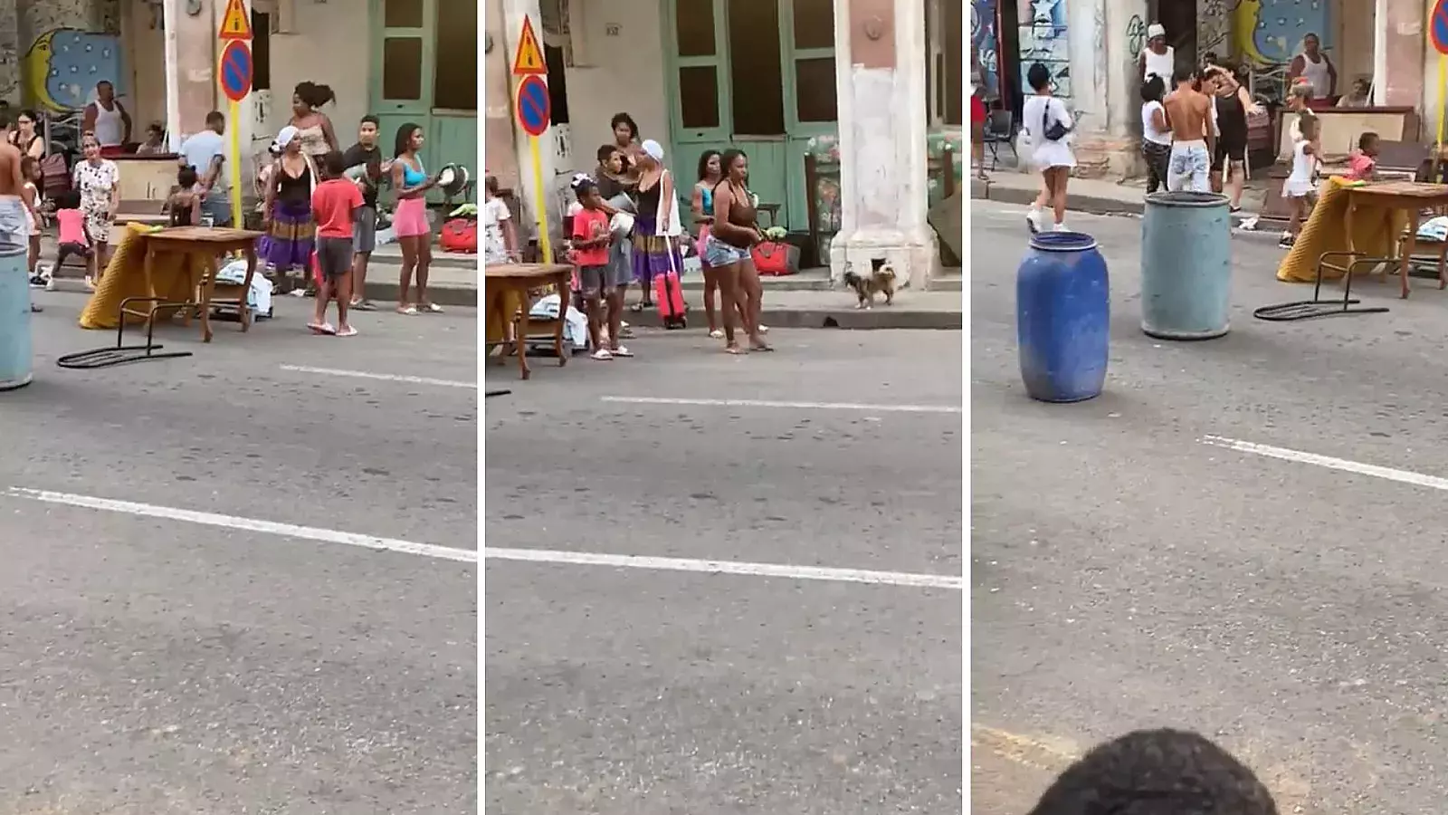 Vecinos de Prado y Virtudes, en La Habana, salen a la calle luego de un derrumbe