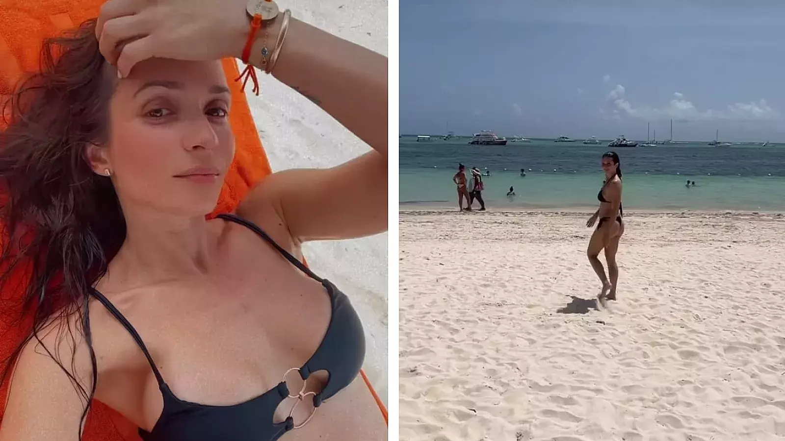 Cantante cubana Diana Fuentes goza sus vacaciones en Punta Cana