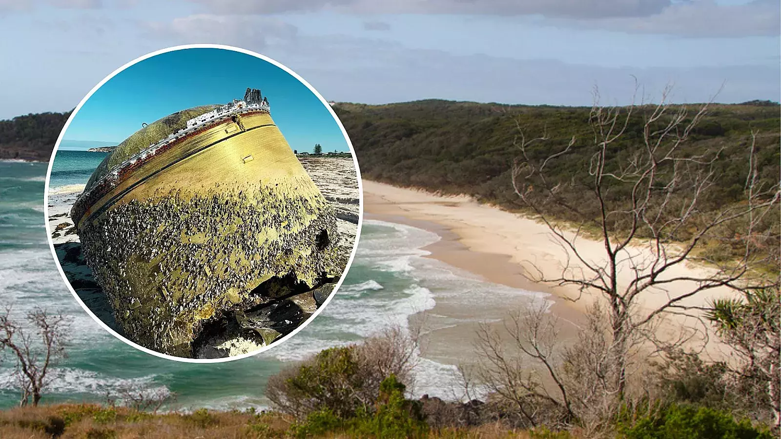 Aparece extraño objeto no identificado en playa de Australia; sus orígenes son desconocidos