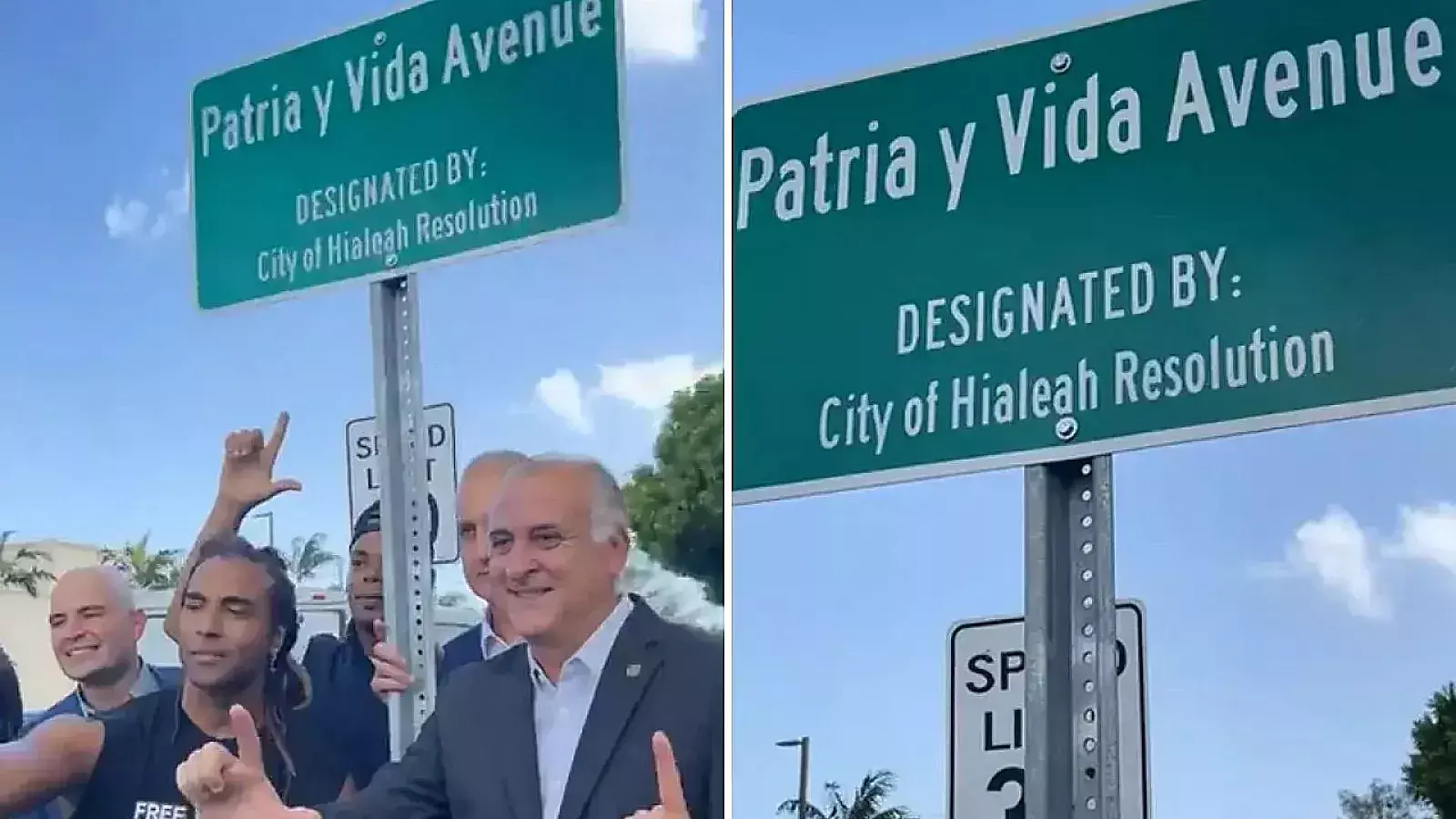 Nombran calle "Patria y Vida" en Hialeah