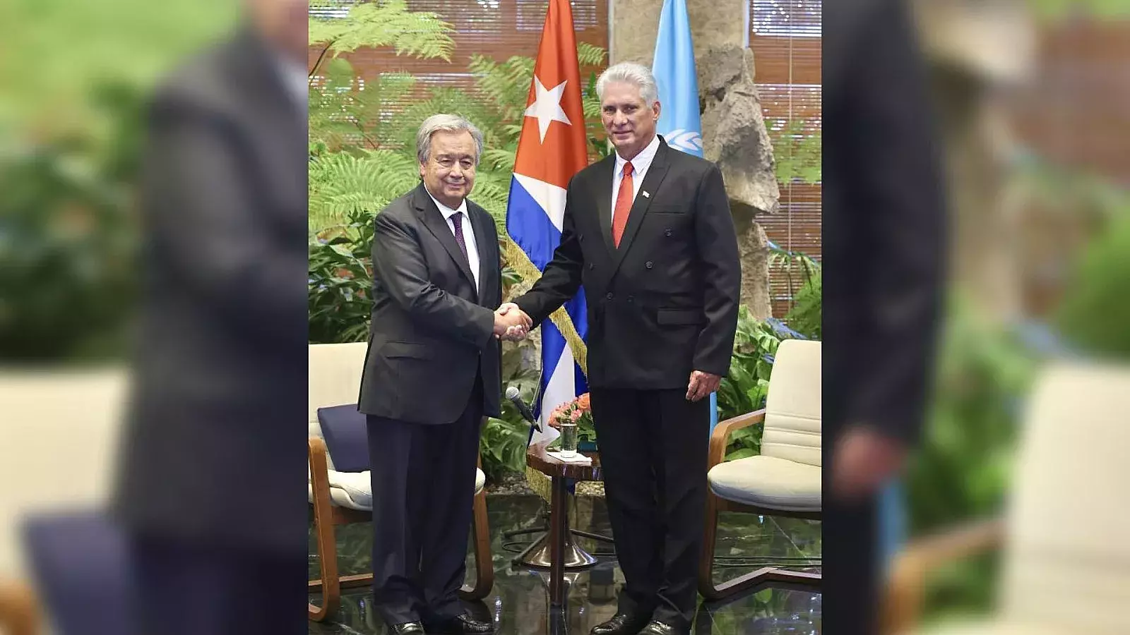 Secretario General de la ONU con Díaz-Canel