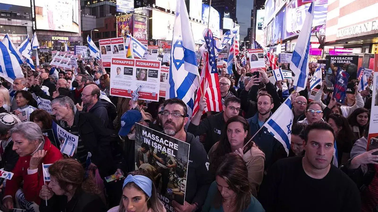 Multitudinaria Manifestación en Nueva York en apoyo a Israel y por la liberación de rehenes en Gaza