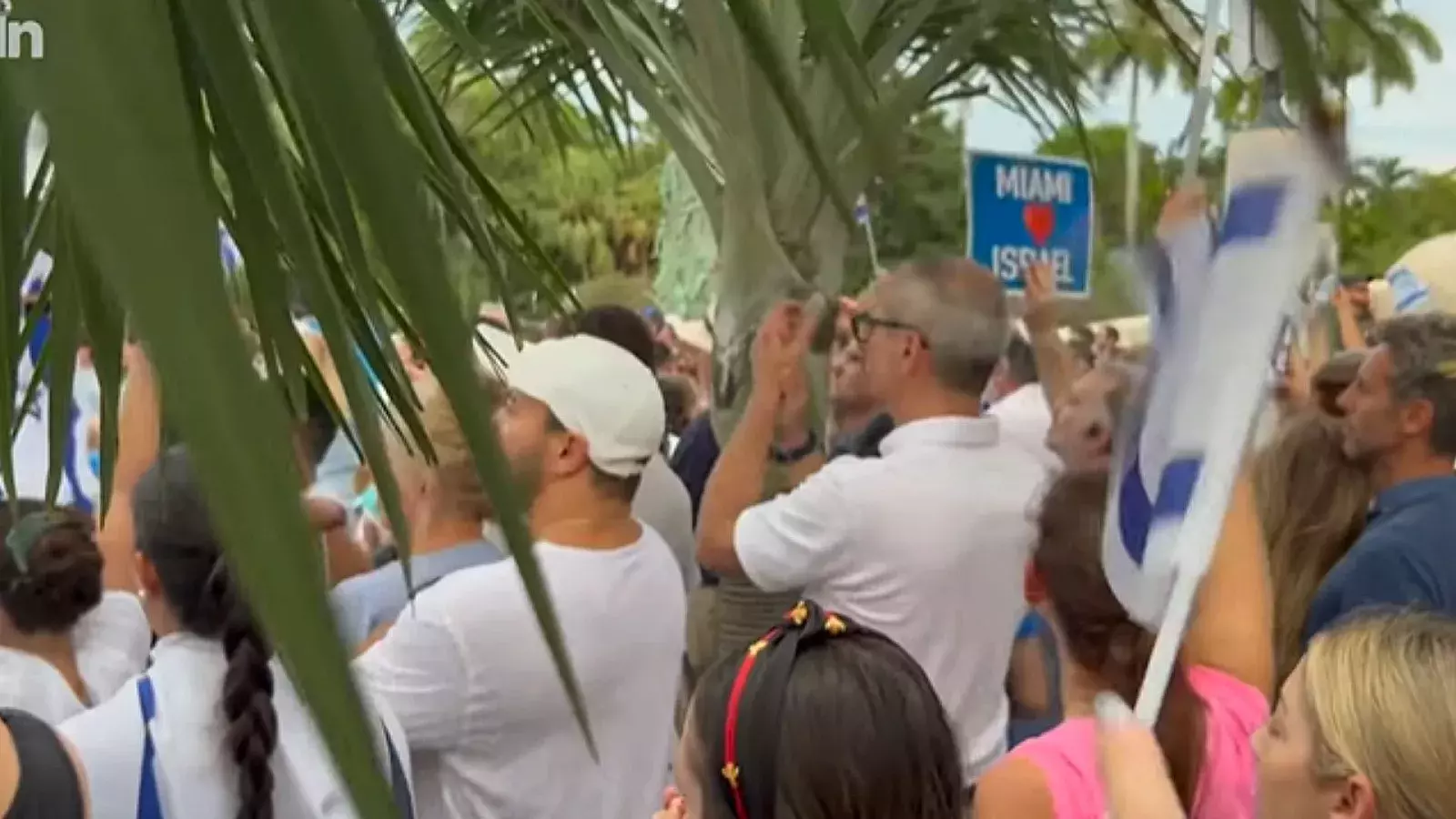 Manifestación en Miami contra ataques de Hamás