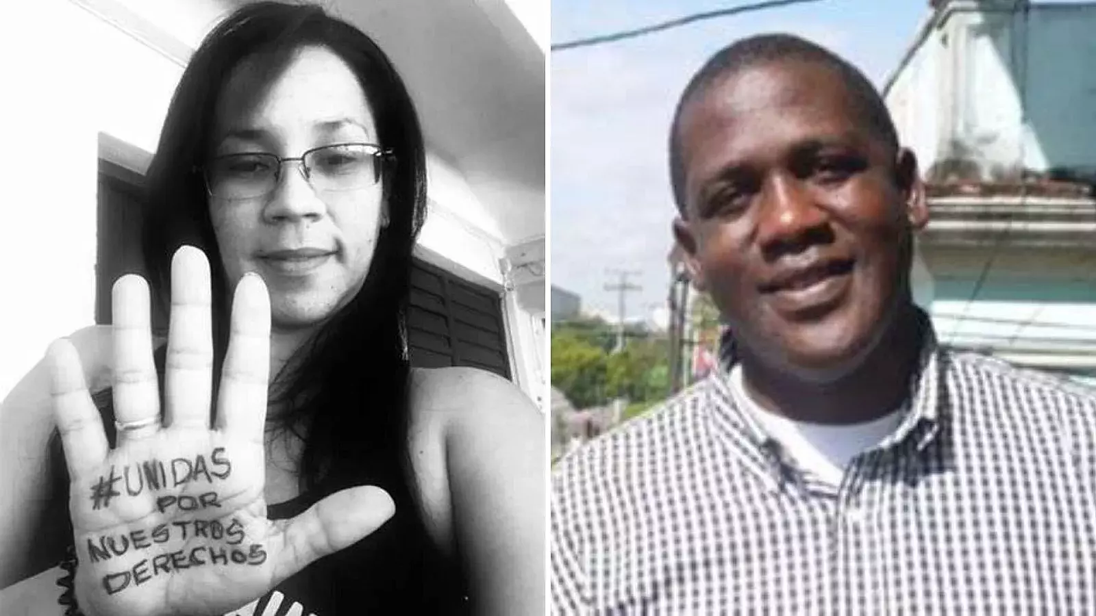 Activistas cubanos Juan Antonio Madrazo y Marthadela Tamayo