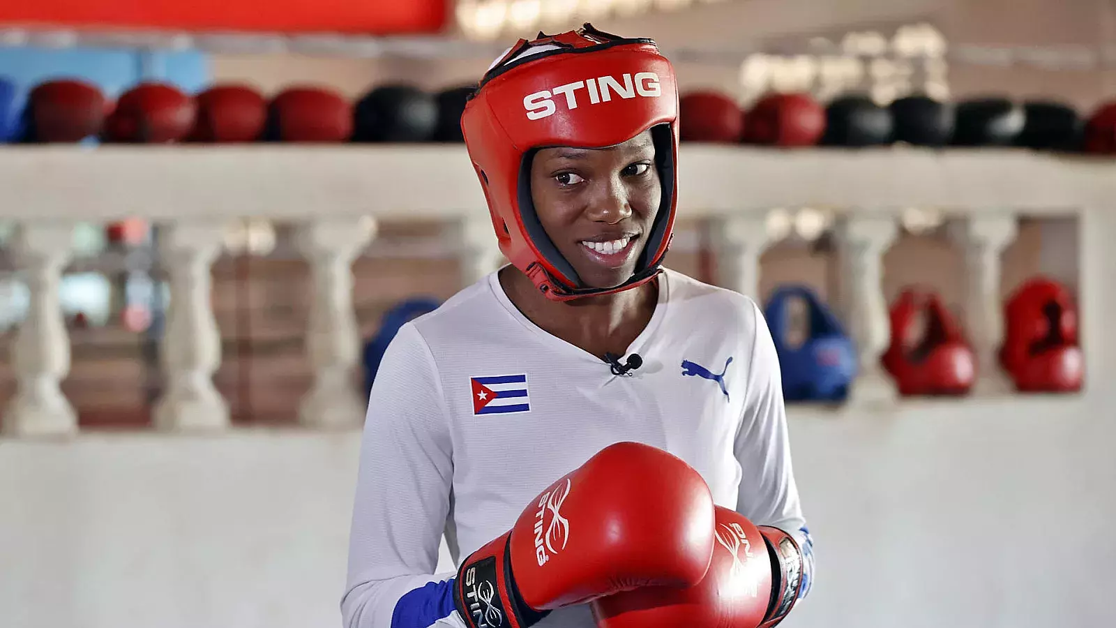 Cubana en el boxeo femenino