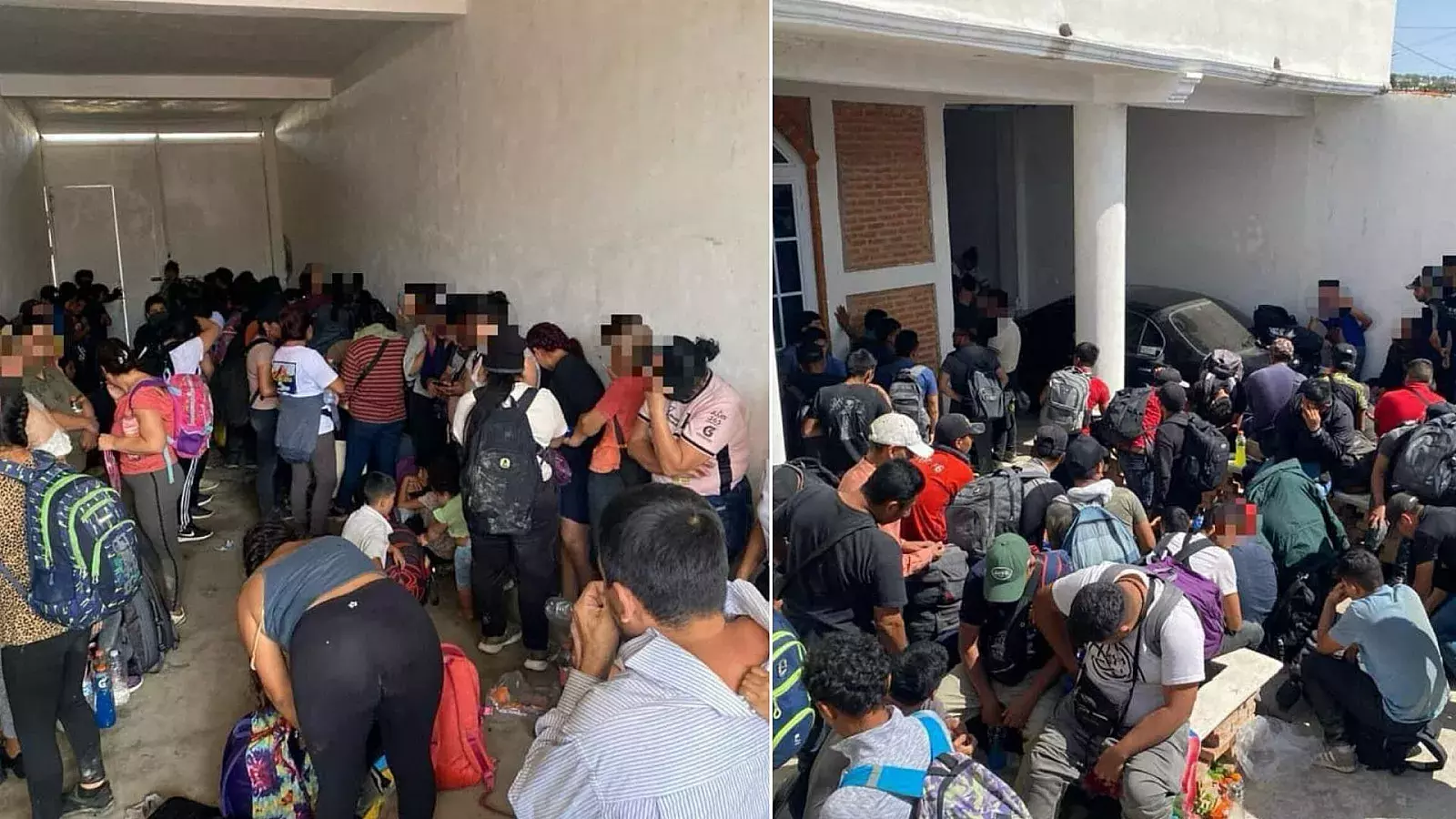 Migrantes hacinados en Puebla
