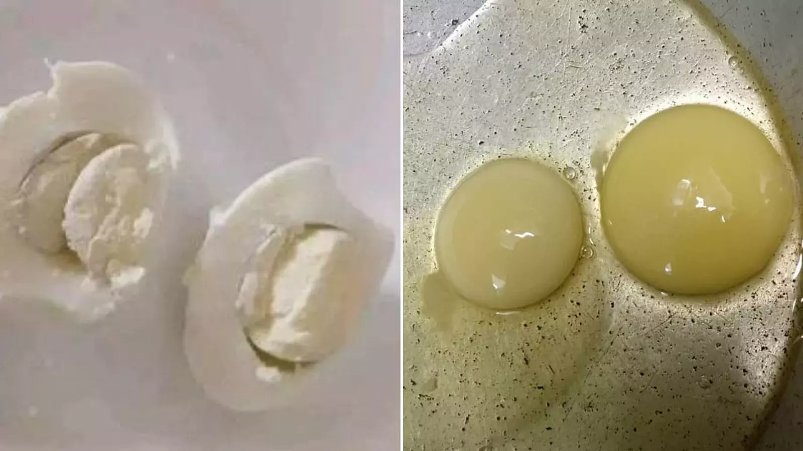 Huevos con yema blanca en Cuba
