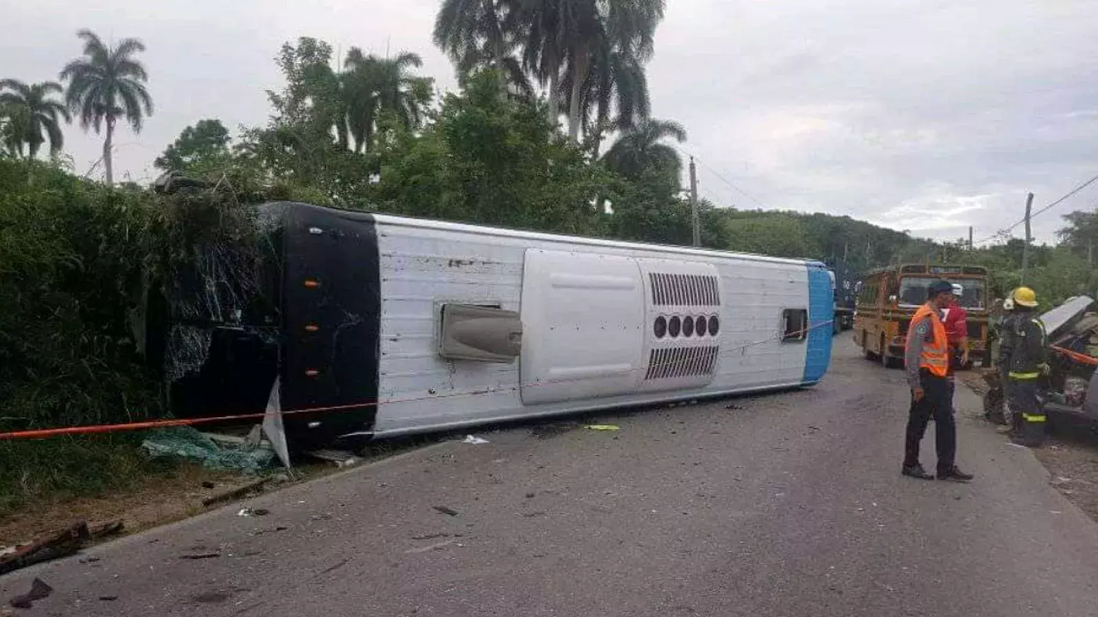 El ómnibus transportaba 38 pasajeros