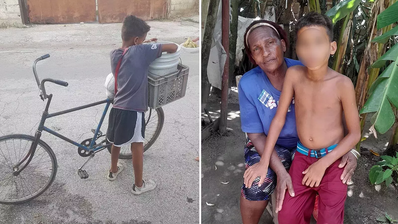 Un niño cubano de nueve años, identificado como Roelbis, vende tamales en las calles de la ciudad de Camagüey