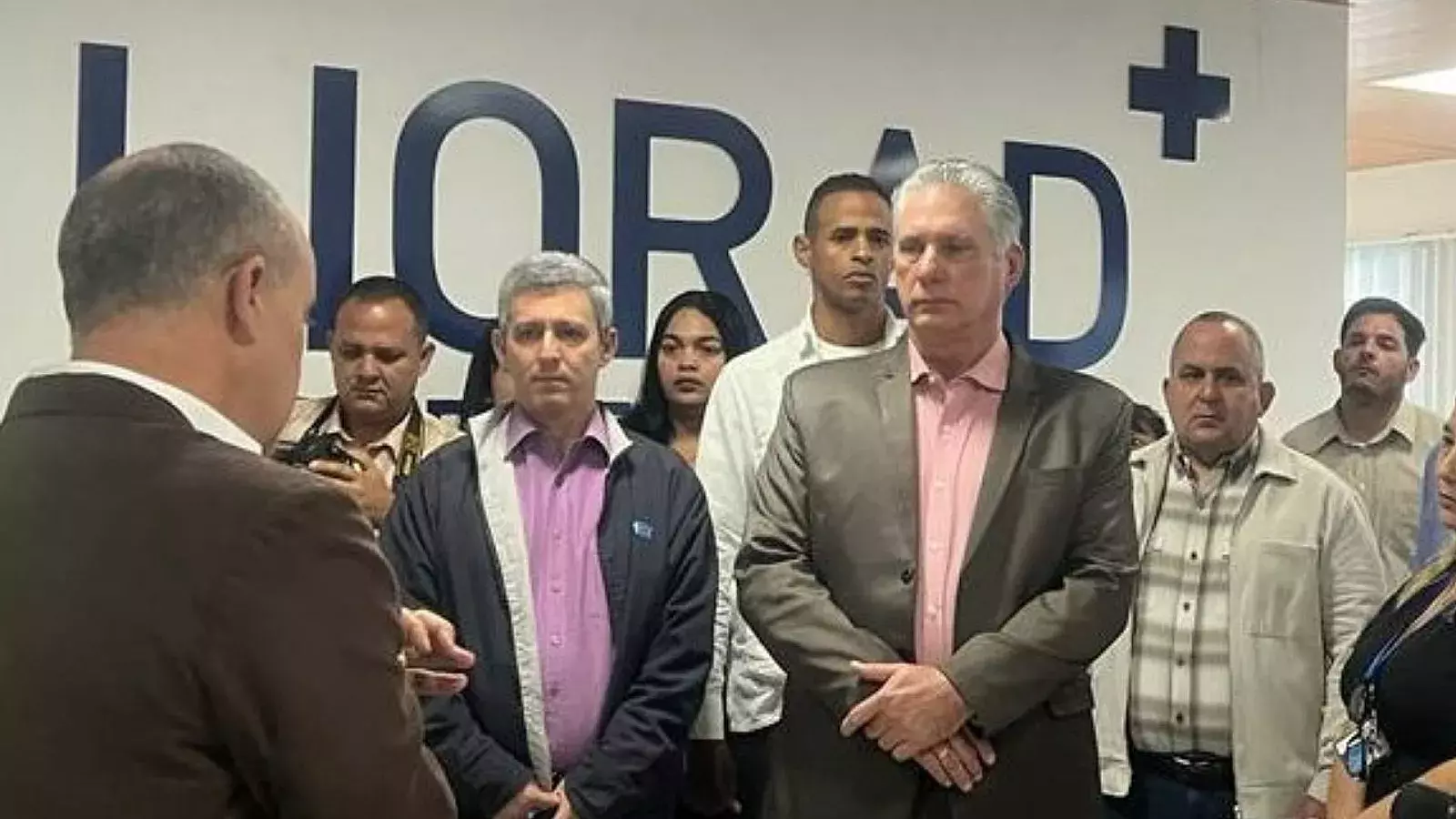 Díaz Canel junto al ex viceprimer ministro Jorge Luis Perdomo