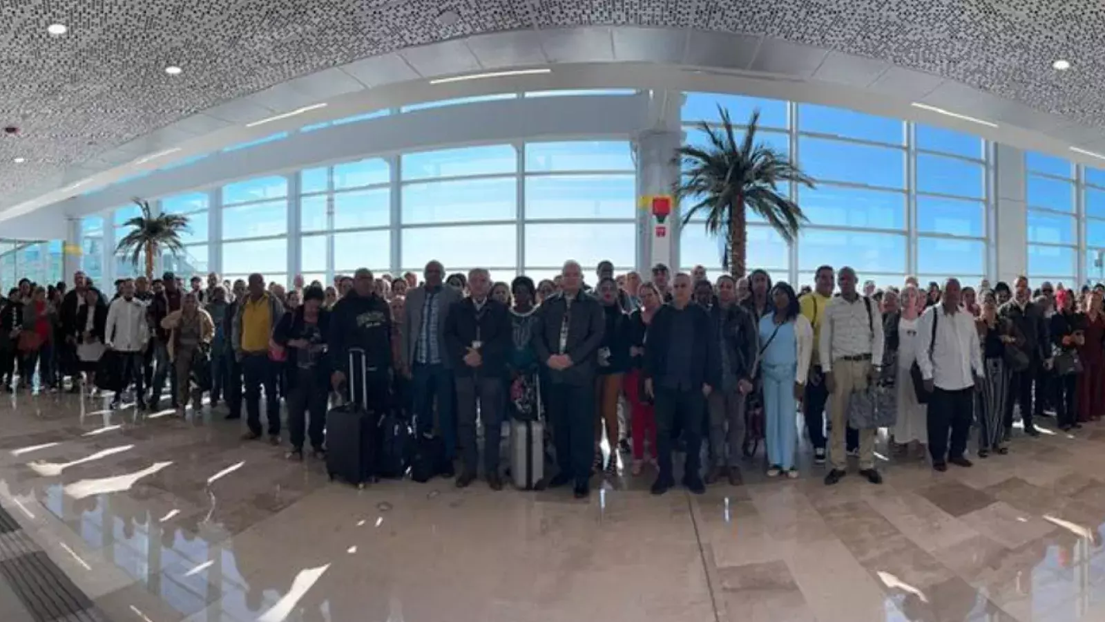 Los cubanos llegaron al aeropuerto Internacional Felipe Ángeles