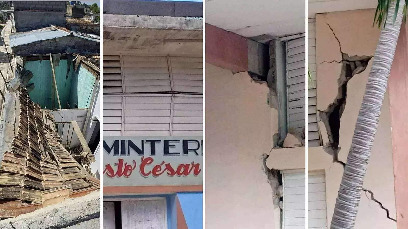 Imágenes de las afectaciones en viviendas y escuelas en el oriente cubano tras terremotos