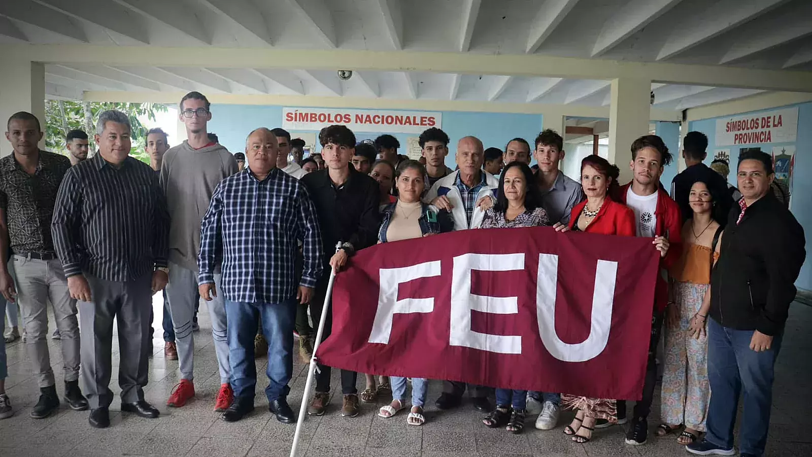 Acto de abanderamiento de la &quot;Guerrilla Universitaria&quot; de Camagüey