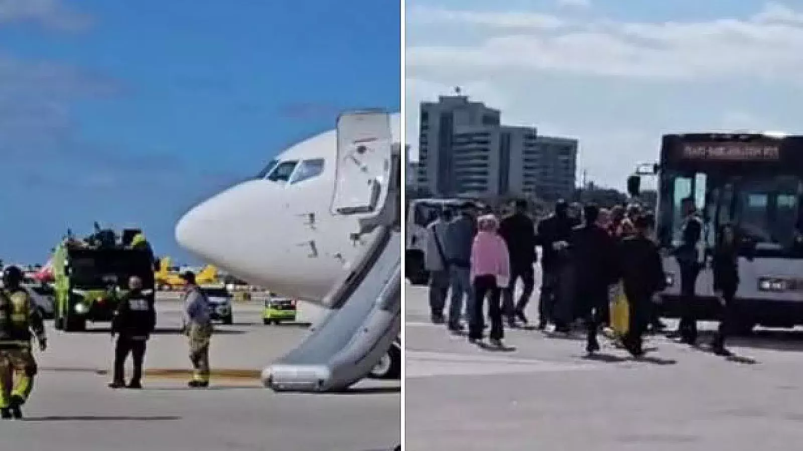 Evacuados pasajeros de vuelo a Cuba