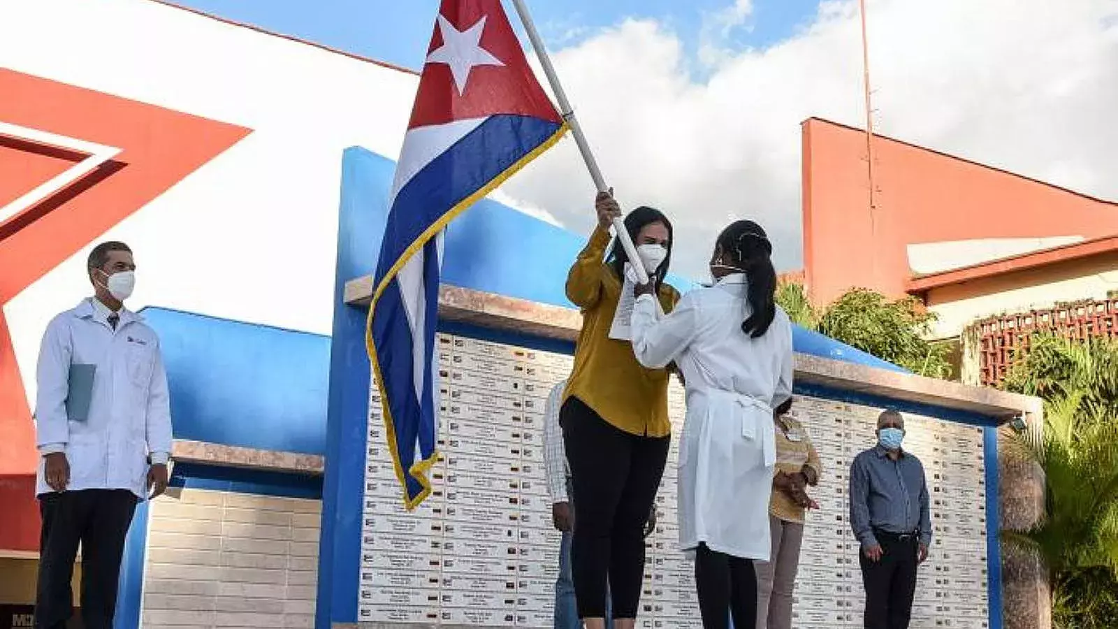 Abanderamiento de brigada médica cubana