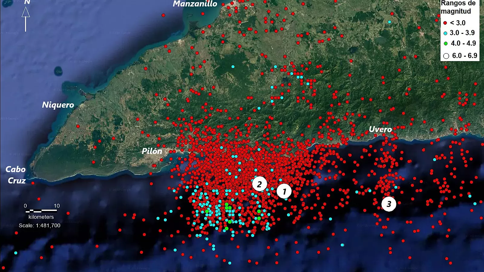 Cuba registró un récord sismológico en 2024 con un total de 12 806 terremotos.