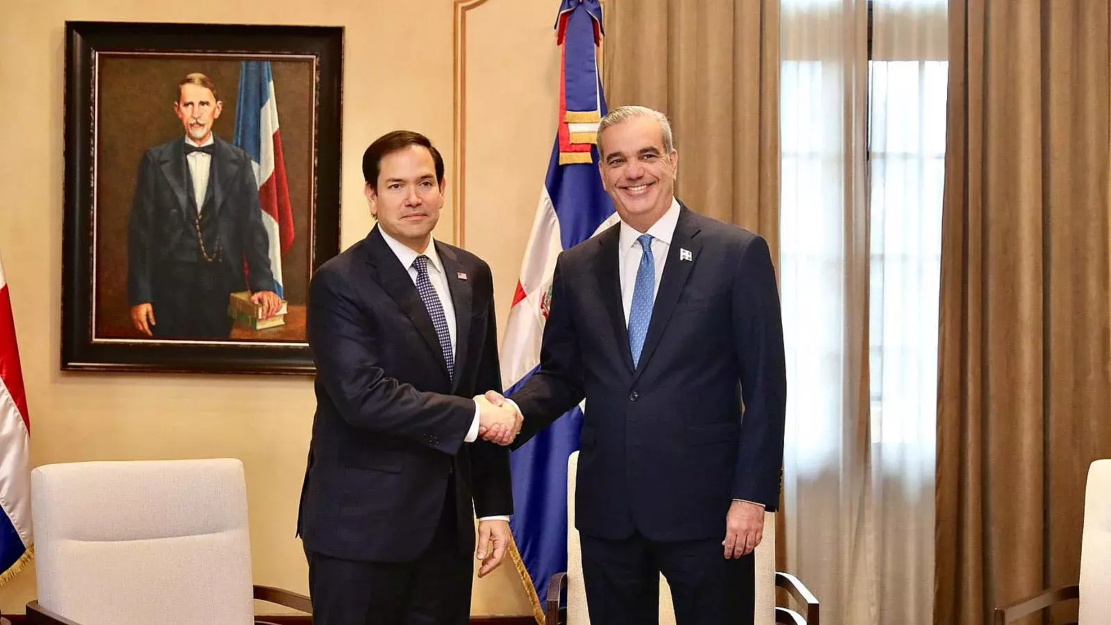 Marco Rubio y el presidente dominicano Luis Abinader