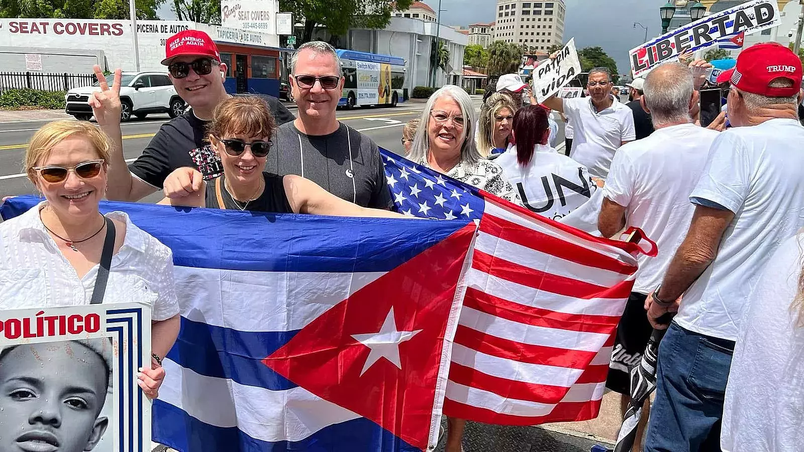 Cubanos en Miami piden la libertad de los presos políticos del régimen