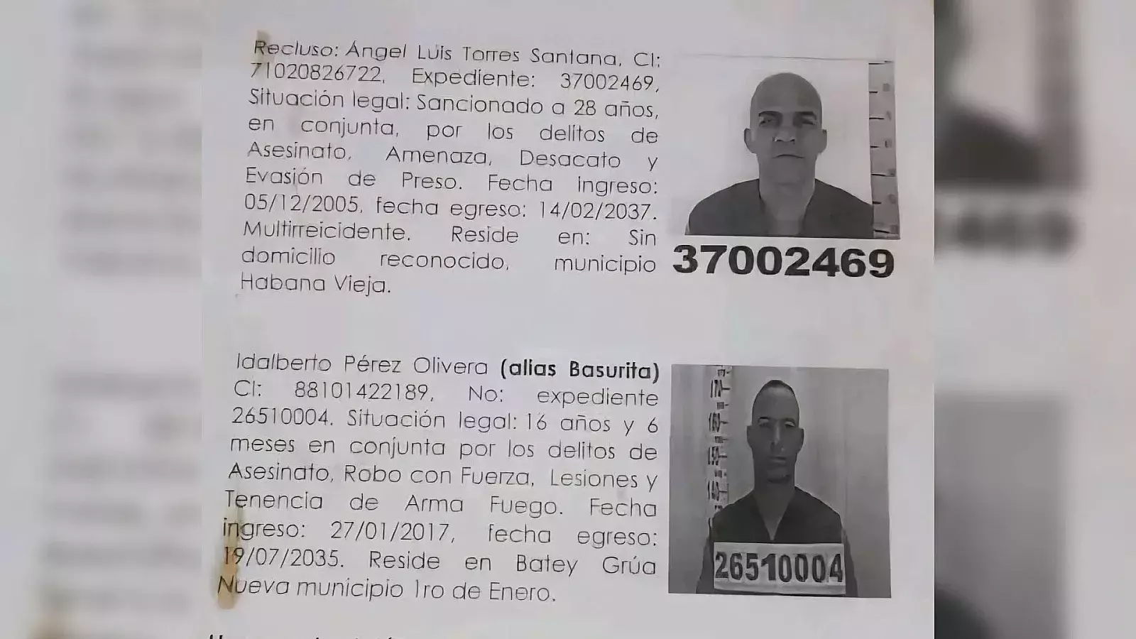 Se fugan dos reclusos de alta peligrosidad de prisión cubana