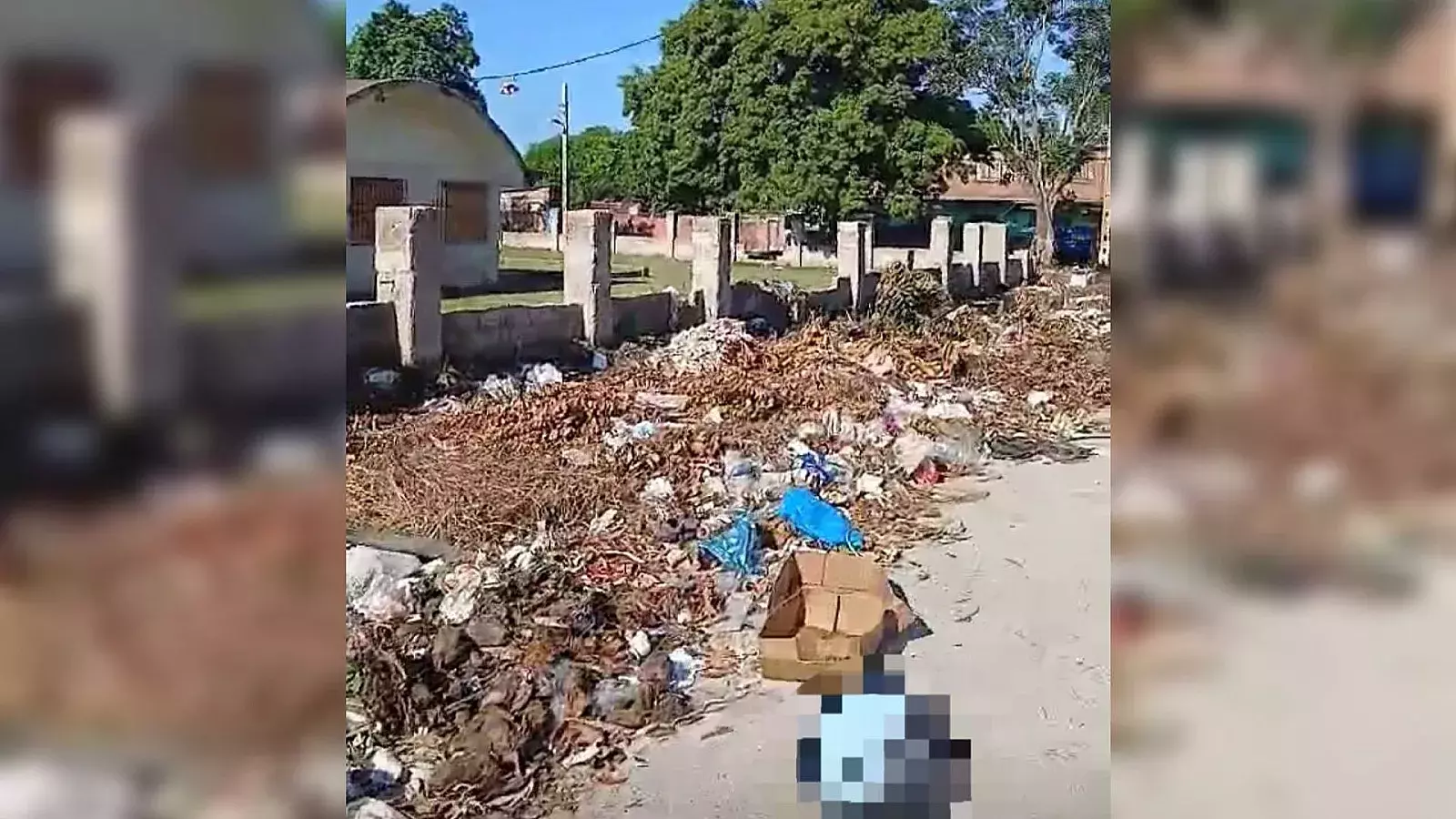 Un vertedero de basura en las inmediaciones de la Escuela Secundaria Ana Betancourt de Mora, en Camaguey