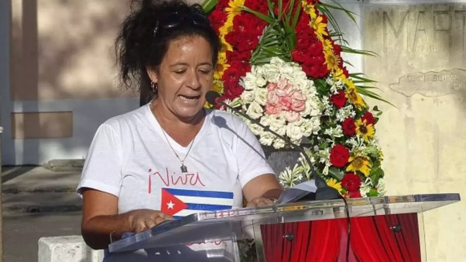 La primera secretaria del Partido Comunista en Cruces, Cienfuegos, Diosmiley Llerena Suárez