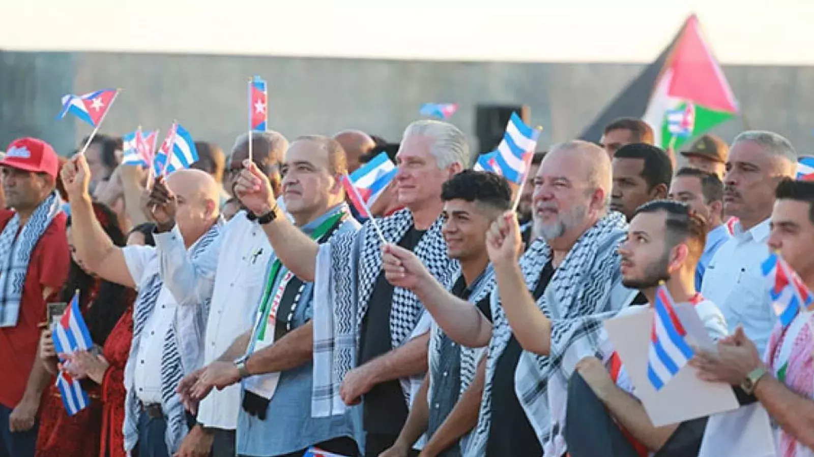 Marcha pro-Palestina en La Habana, octubre de 2025.
