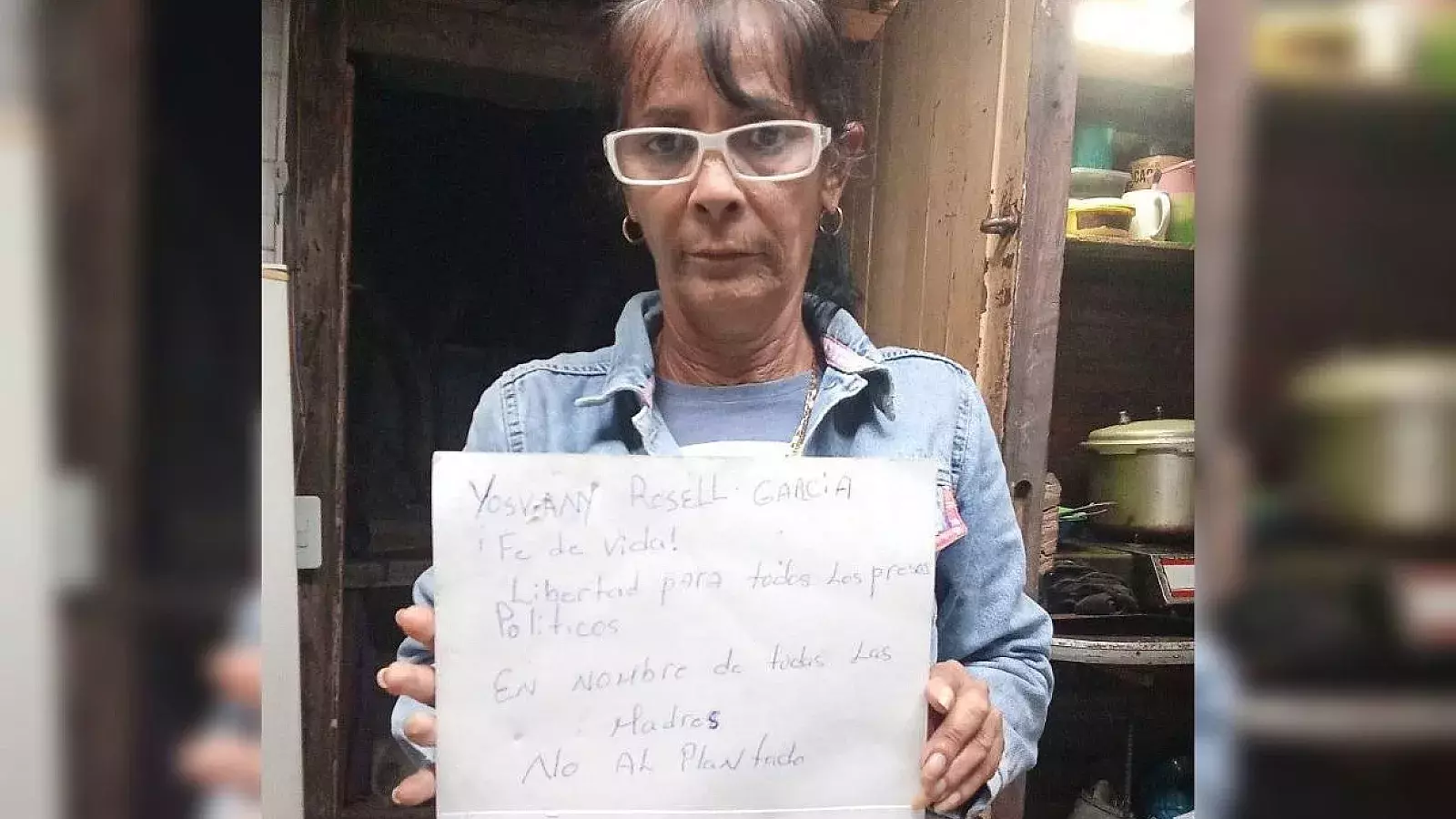 Esperanza Álvarez, hermana del preso político Amalio Álvarez.